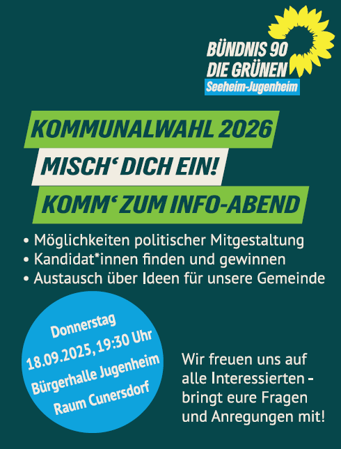 Pressemitteilung zur Kommunalwahl 2026: GRÜNE laden zur Informationsveranstaltung ein
