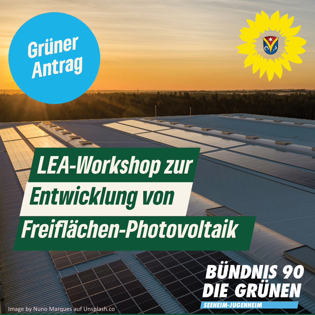 Gremien-Workshop der LEA zur Freiflächen-Photovoltaik – Antrag der Fraktion Bündnis 90/DIE GRÜNEN, SPD-Fraktion und FDP-Fraktion vom 24.03.2025 – Drucksache 88-1/XI