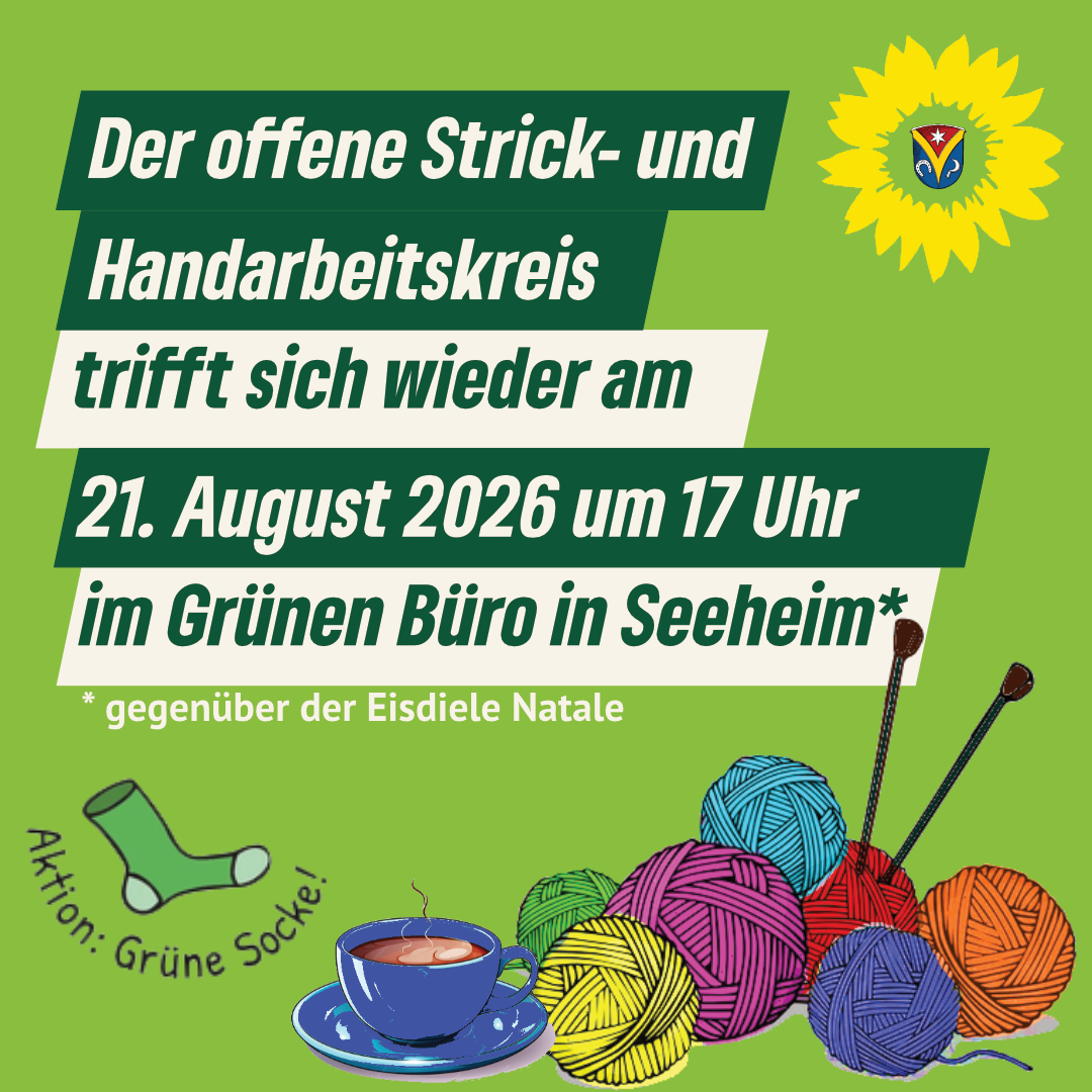 Pressemitteilung: Wärme schenken: Offener Handarbeitstreff in Seeheim unterstützt „Aktion Grüne Socke“
