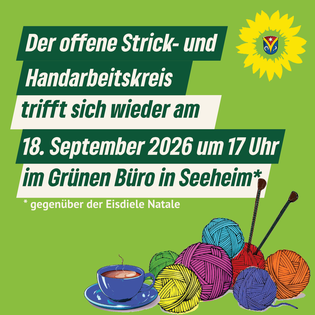 Pressemitteilung: Gemeinsam kreativ für den guten Zweck: Strick- und Handarbeitskreis lädt am 18. September nach Seeheim ein